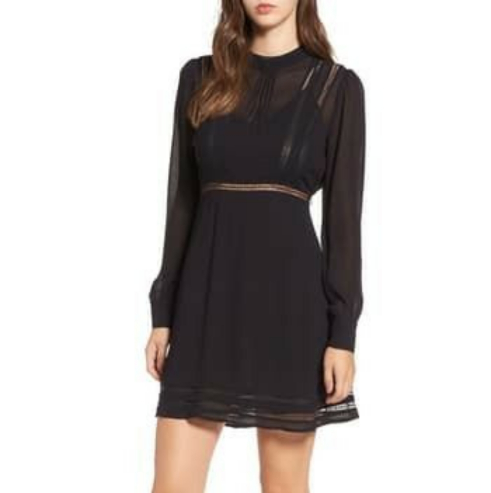 ASTR the Label black Kristen A-line Mini Dress